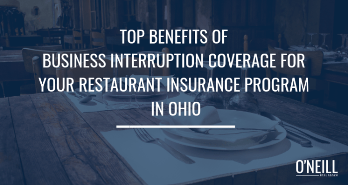 Business insurance interruption coverage restaurant ohio benefits program top